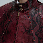Opium Snakeskin Studded Bomber - Fūga-Studios