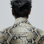 Opium Snakeskin Studded Bomber - Fūga-Studios