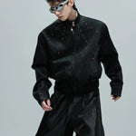 Opium Snakeskin Studded Bomber - Fūga-Studios