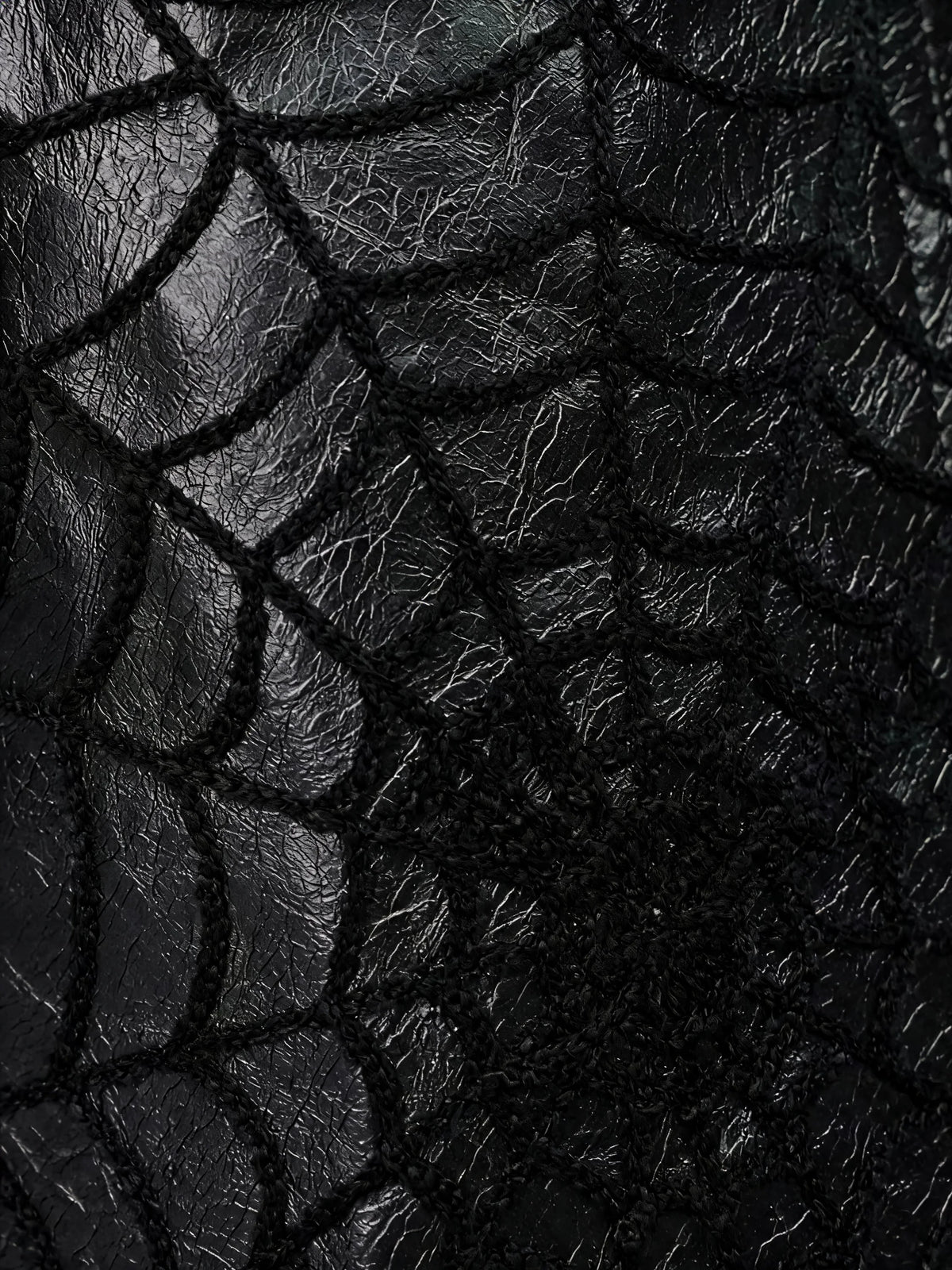 Opium Spiderweb Leather Pants Schwarz - Fuga Studios