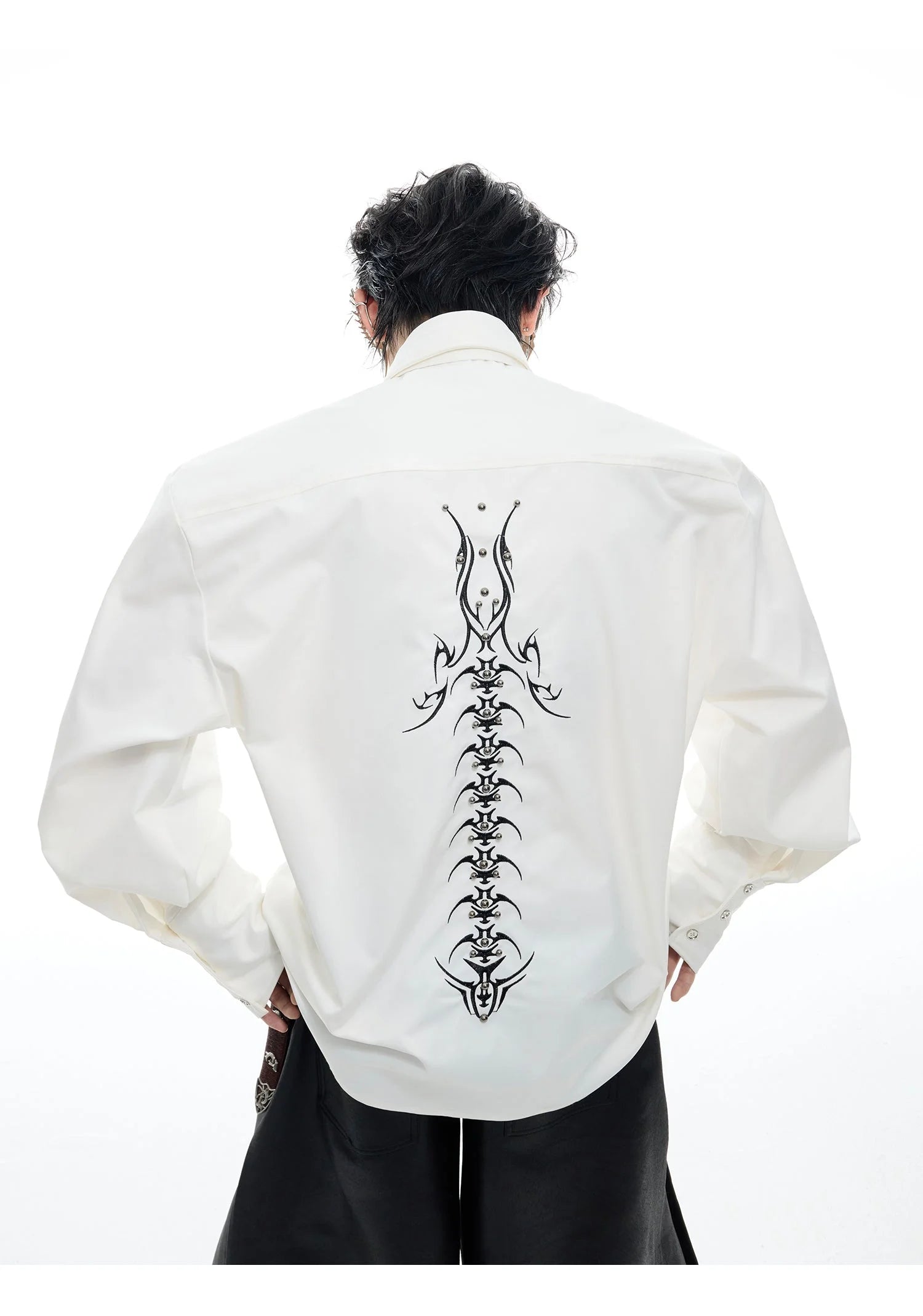 Opium Spine Embroidery Shirt - Fuga Studios