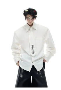 Opium Spine Embroidery Shirt - Fuga Studios