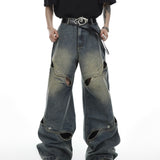 Opium Spliced Denim Pants - Fuga Studios