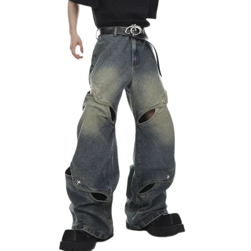 Opium Spliced Denim Pants - Fuga Studios