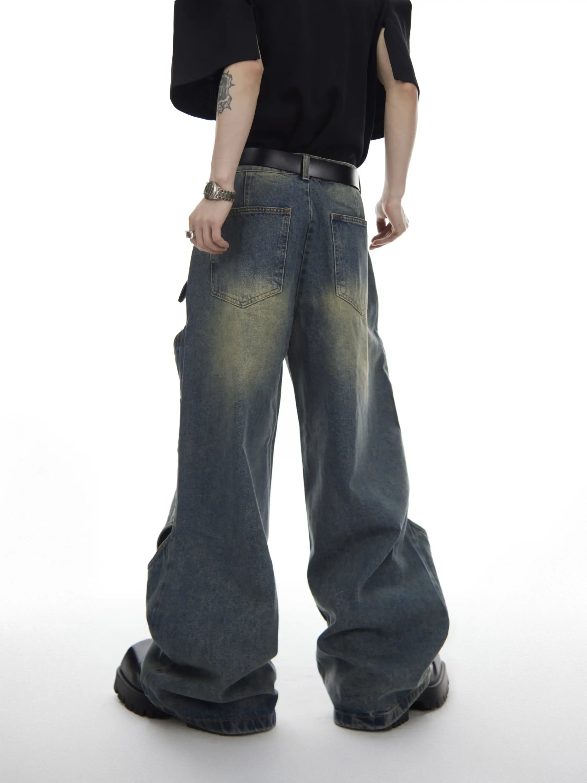 Opium Spliced Denim Pants - Fuga Studios