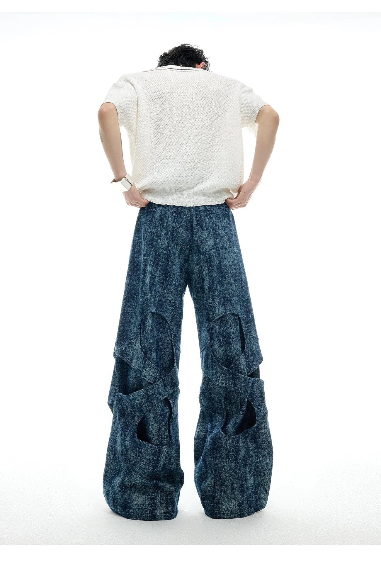 Opium Structured Denim Wide-Leg Pants - Fuga Studios