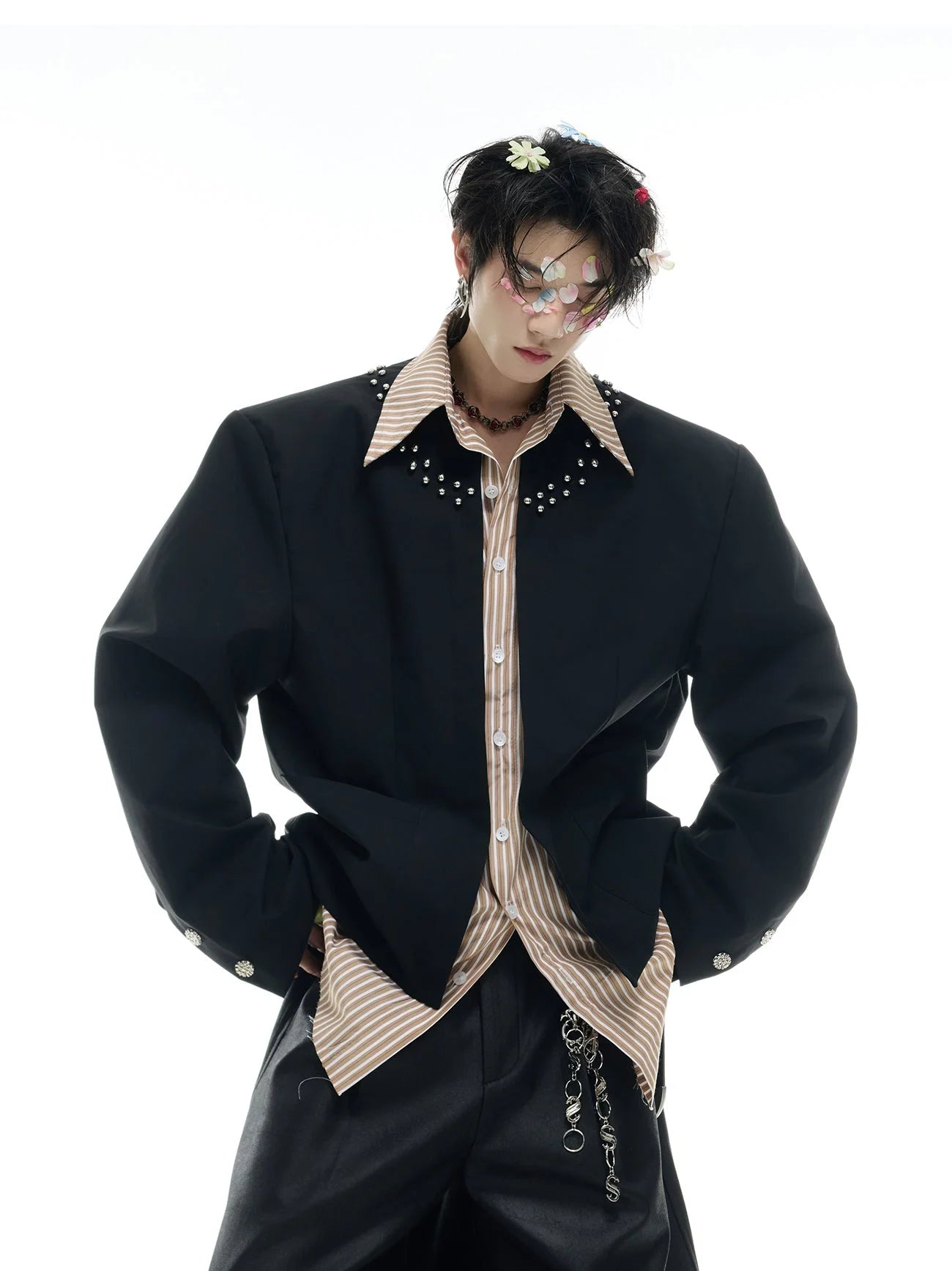 Opium Studded Collar Blazer - Fuga Studios