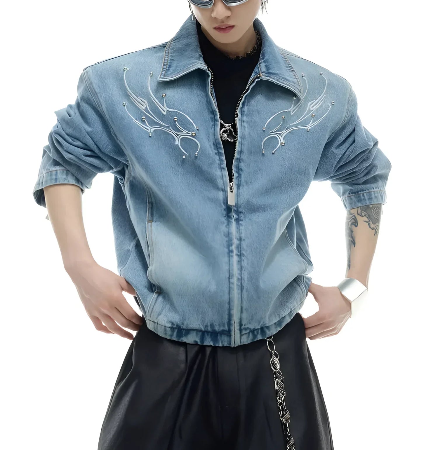Opium Studded Denim Jacket - Fuga Studios