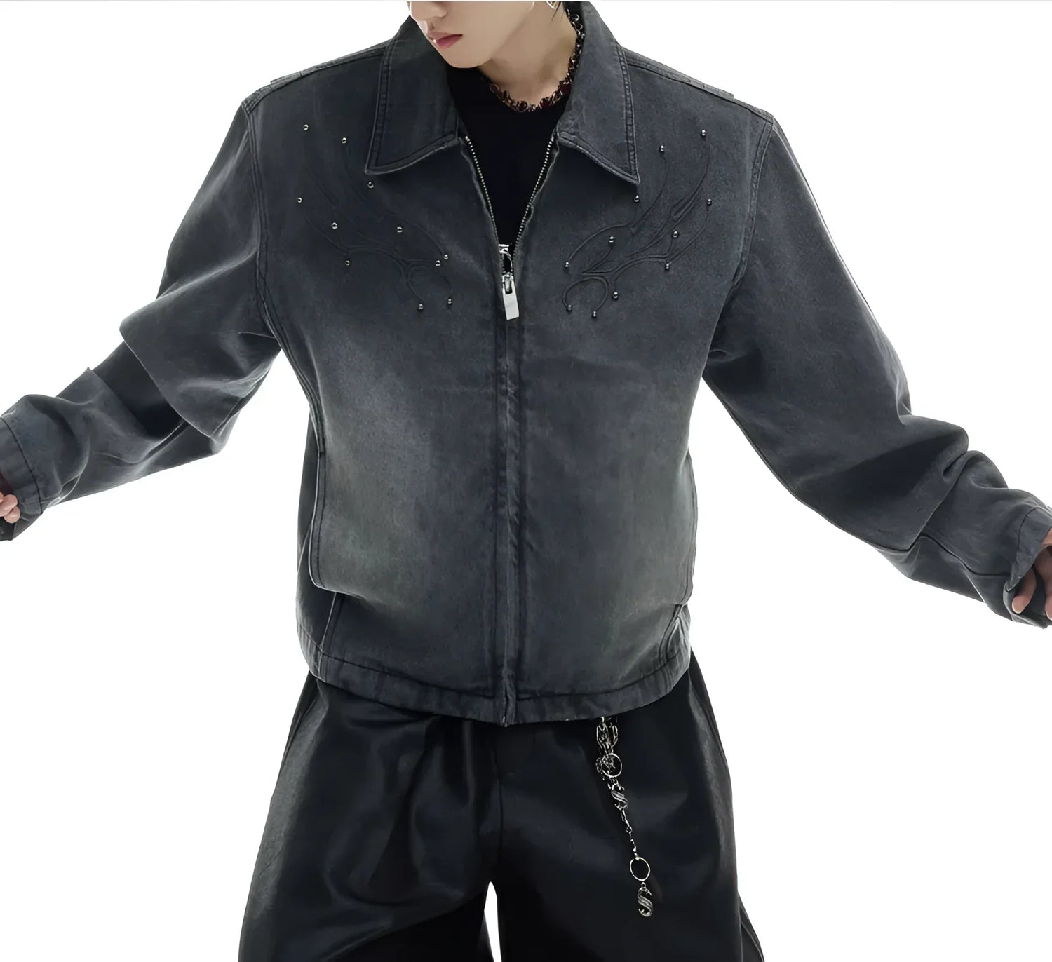 Opium Studded Denim Jacket - Fuga Studios
