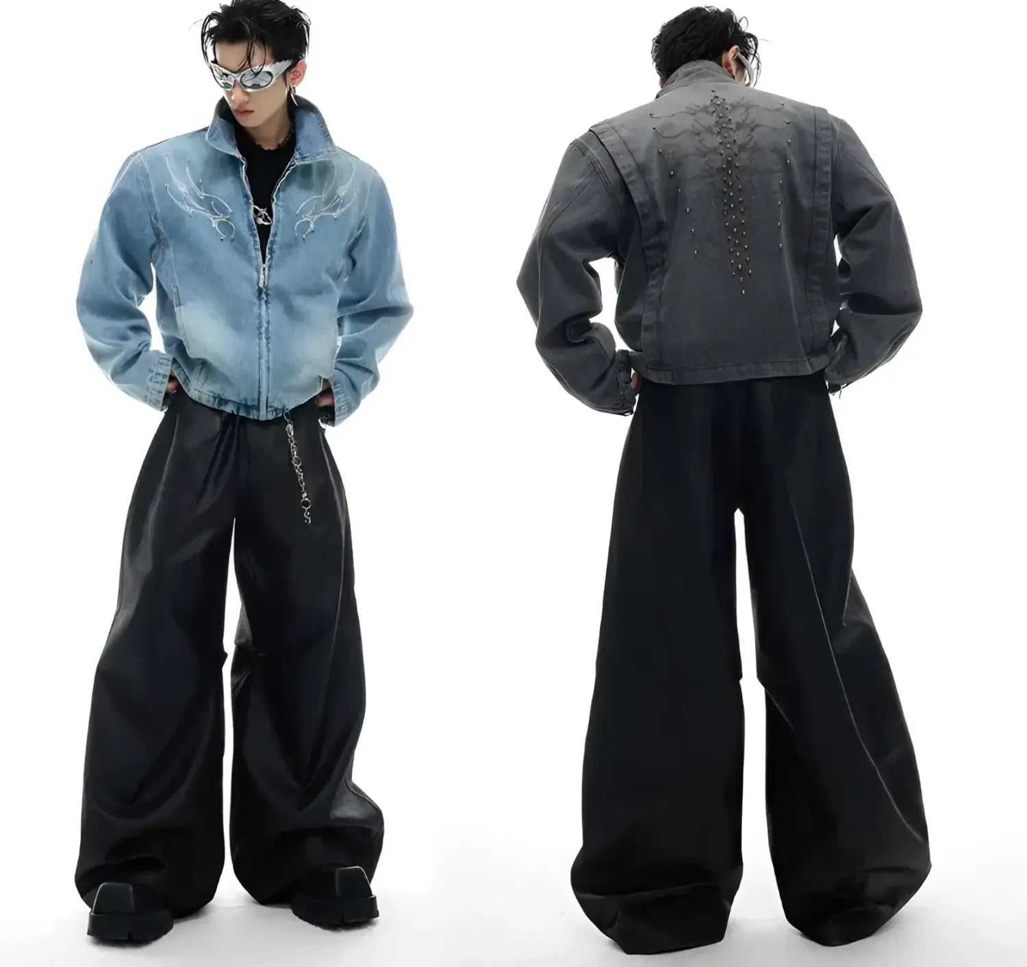 Opium 스터드 데님 재킷