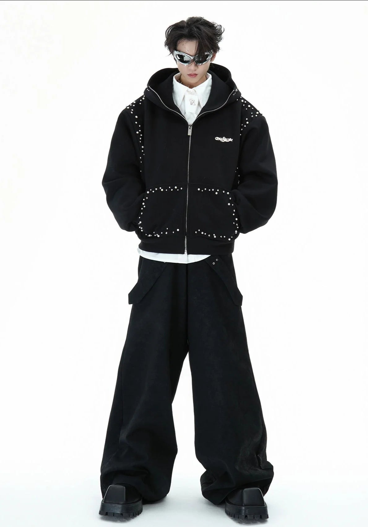 Opium Studded Hoodie - Fuga Studios