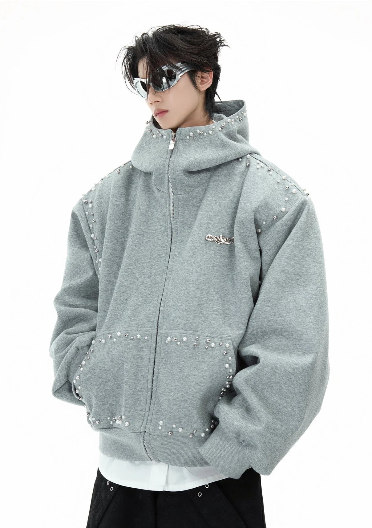 Opium Studded Hoodie - Fuga Studios