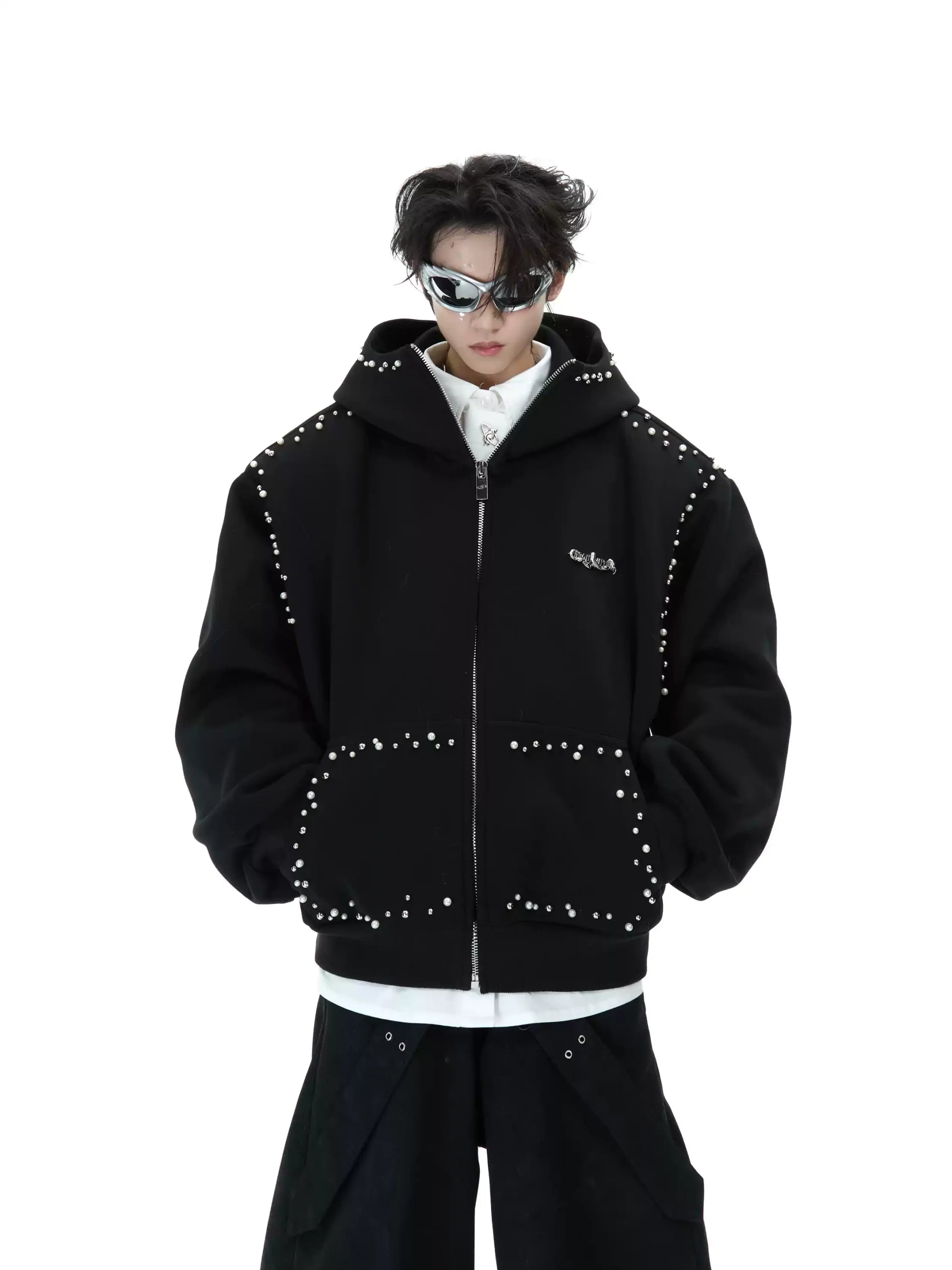 Opium Studded Hoodie - Fuga Studios