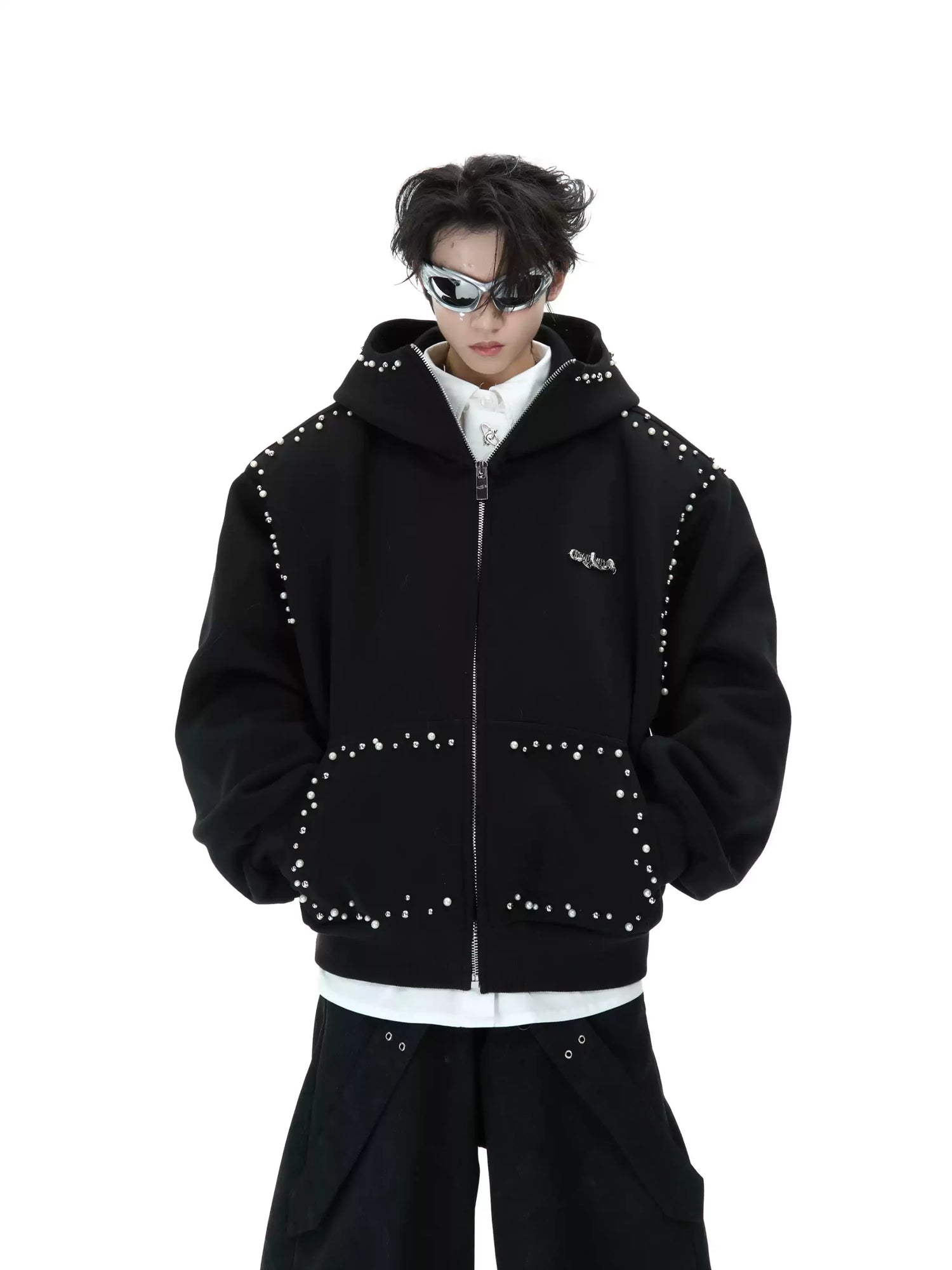 Opium Studded Hoodie - Fuga Studios