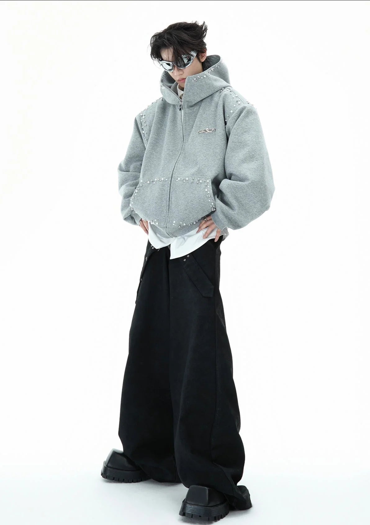 Opium Studded Hoodie - Fuga Studios