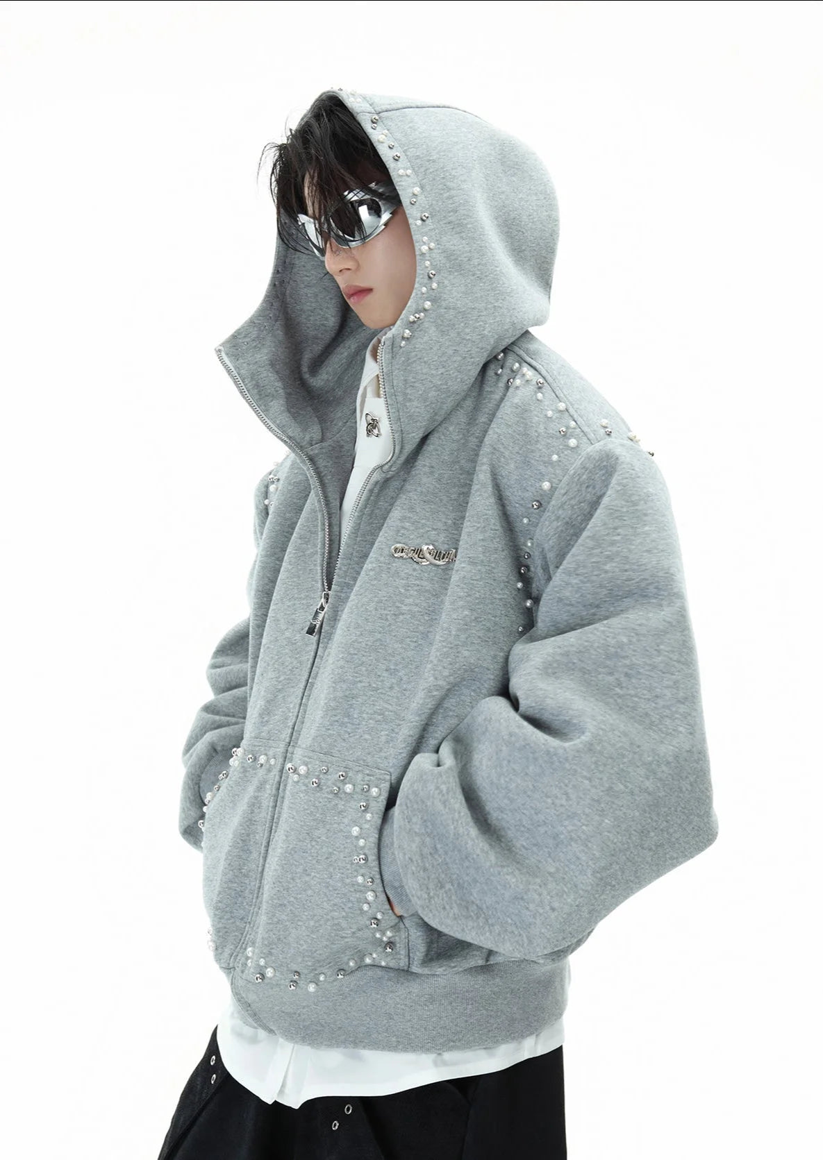 Opium Studded Hoodie - Fuga Studios