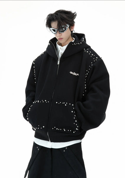 トップス Rarearchive hoodie opium archive swag opium-studded-hoodie-schwarz-m