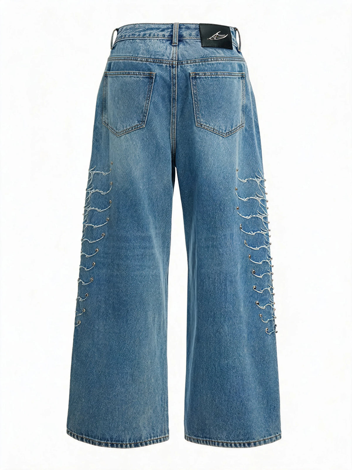 Opium Studded Wide-Leg Jeans - Fuga Studios