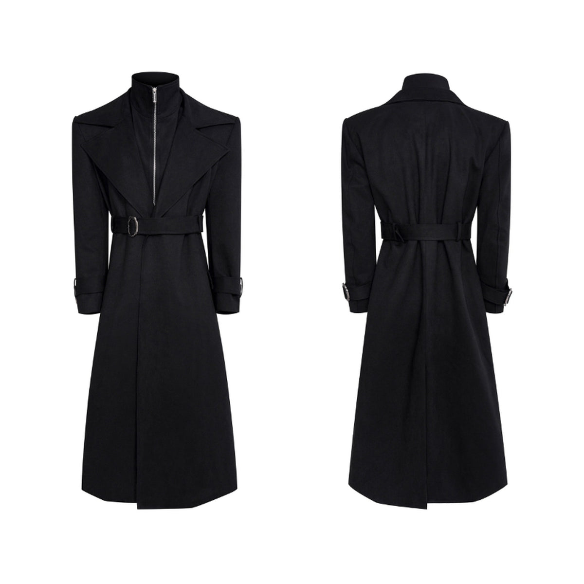 Opium Suede Trench Coat Schwarz - Fuga Studios