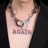 Opium Titanium Steel Handcuffs Necklace - Fuga Studios