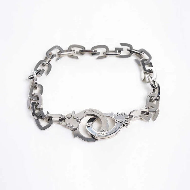 Opium Titanium Steel Handcuffs Necklace - Fuga Studios
