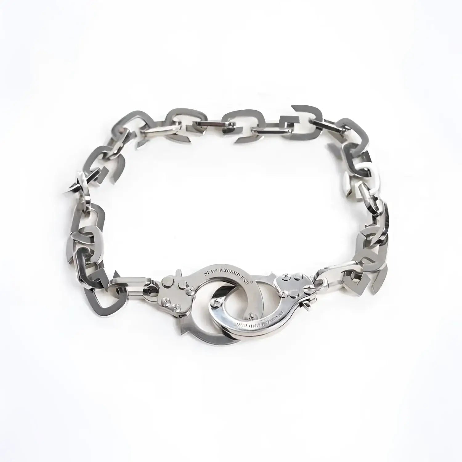 Opium Titanium Steel Handcuffs Necklace - Fuga Studios