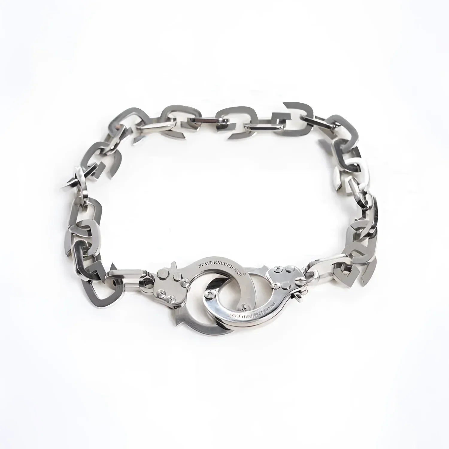 Opium Titanium Steel Handcuffs Necklace - Fuga Studios