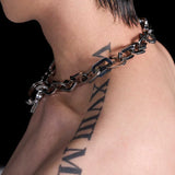 Opium Titanium Steel Handcuffs Necklace - Fuga Studios
