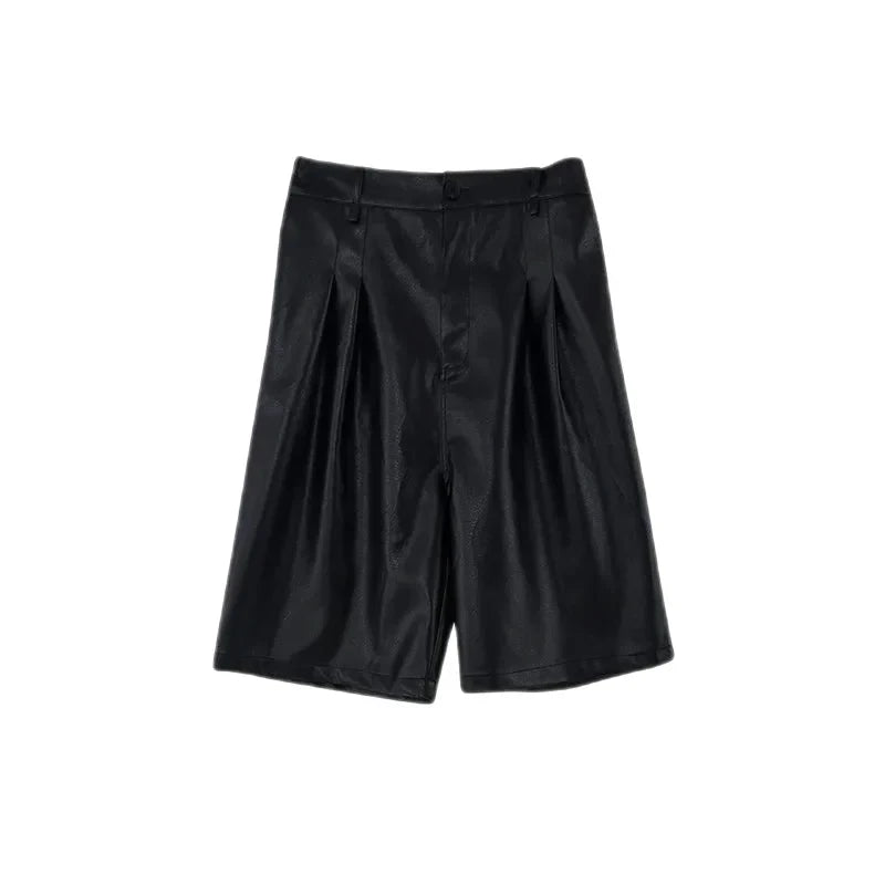 Opium Unisex Leather Shorts - Ultra Techwear