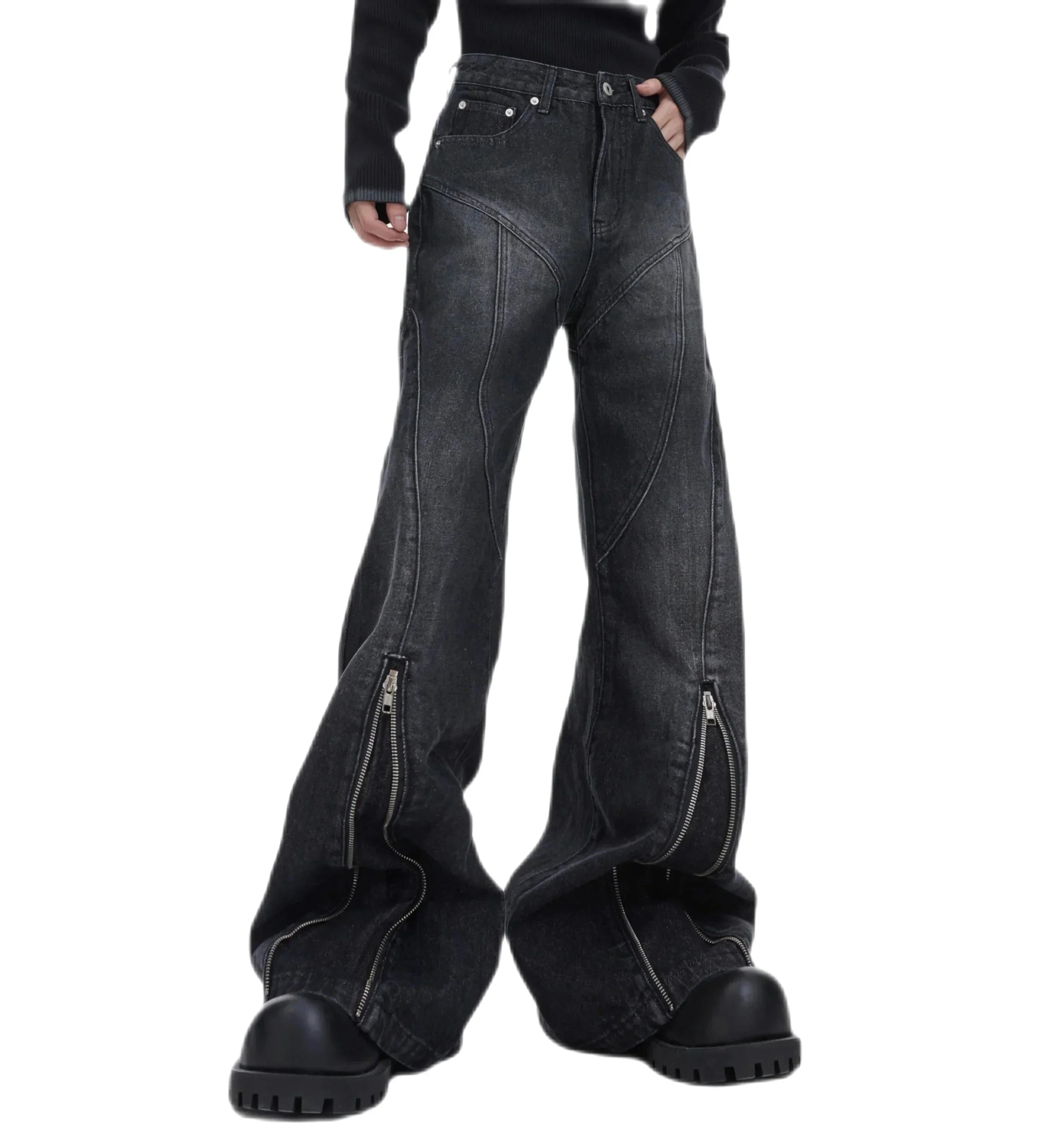 Opium Washed Zipper Jeans | Limited Edition | Fūga Opium Washed Zipper Jeans | Limited Edition | Fūga