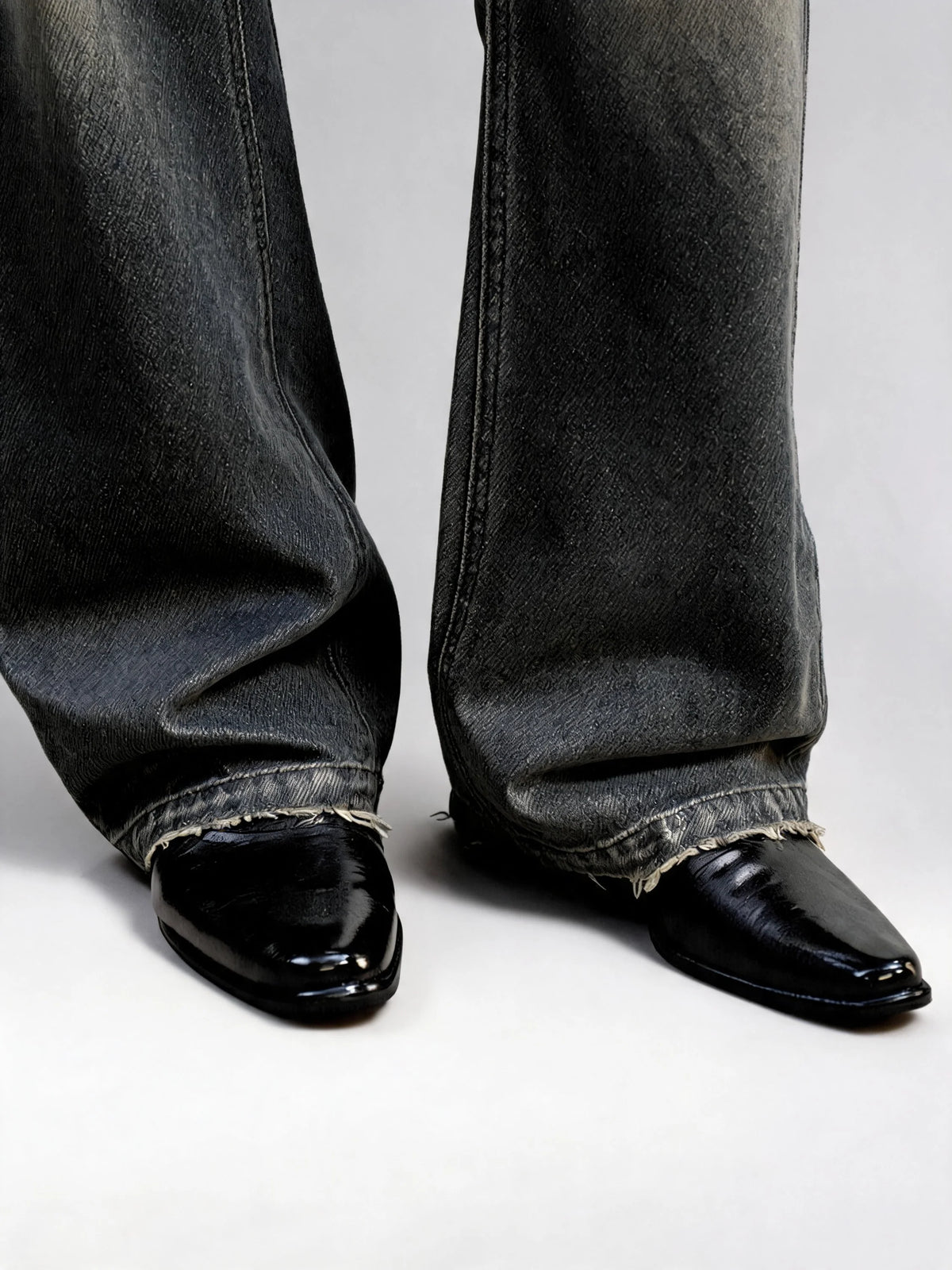 Opium Waxed Flare Jeans Grau - Fuga Studios