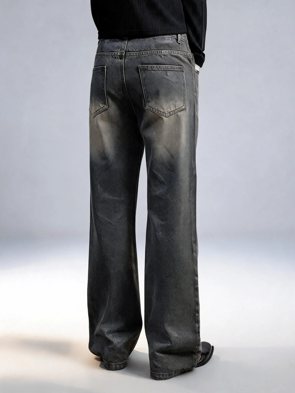 Opium Waxed Flare Jeans Grau - Fuga Studios