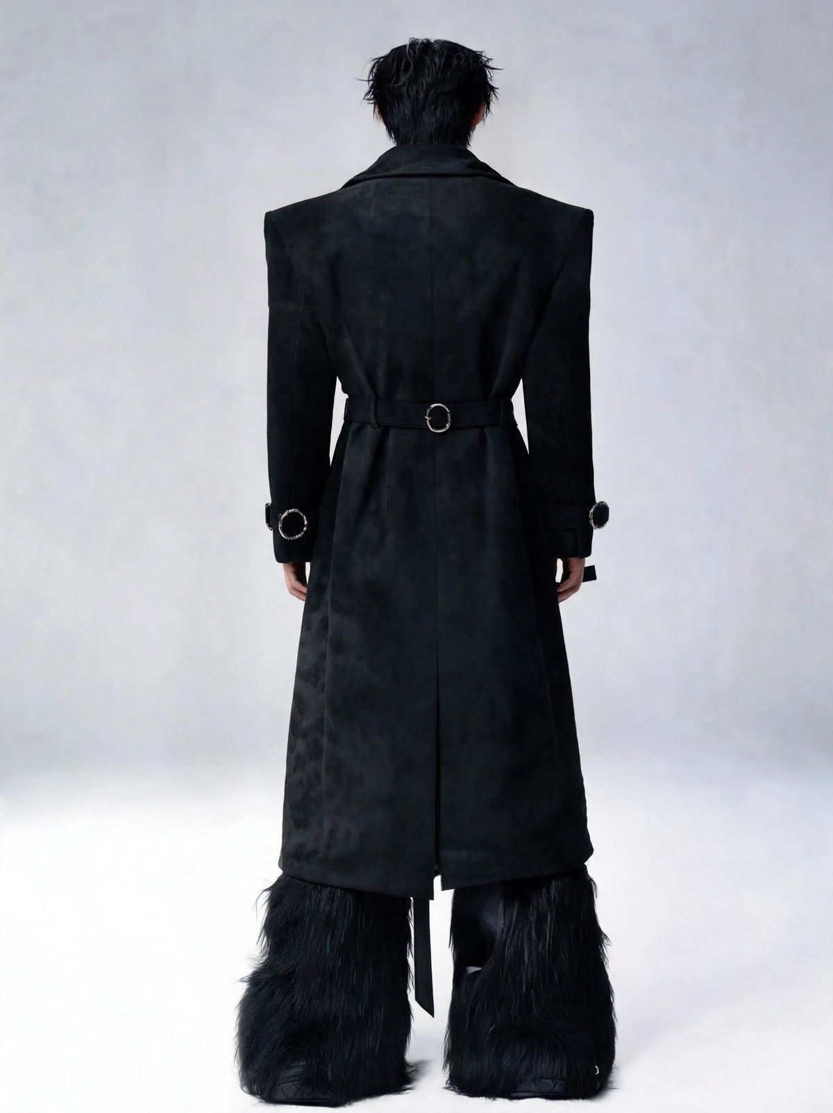Opium Zip Collar Coat Schwarz - Fuga Studios