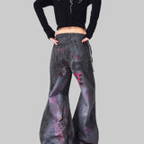 Opium Graffiti Art Wide Leg Jeans