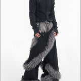 Opium Fur Spiral Flare Jeans