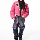 Opium Graffiti Art Wide Leg Jeans