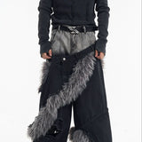 Opium Fur Spiral Flare Jeans