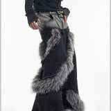 Opium Fur Spiral Flare Jeans