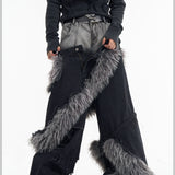 Opium Fur Spiral Flare Jeans