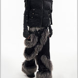 Opium Fur Spiral Flare Jeans