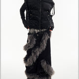 Opium Fur Spiral Flare Jeans