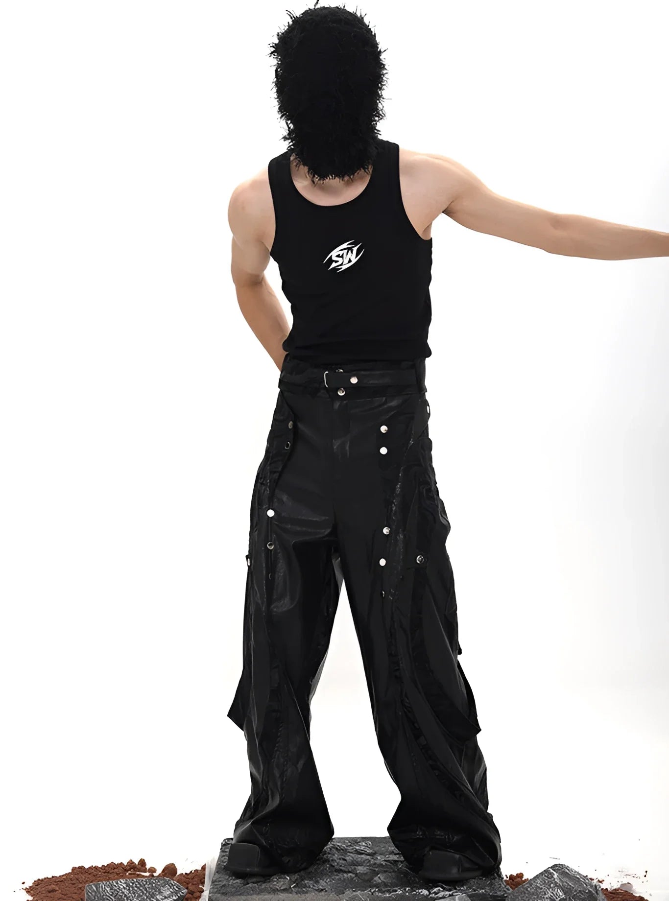 Rave Metal-Emblem Ribbed Tank Top – Fuga Studios