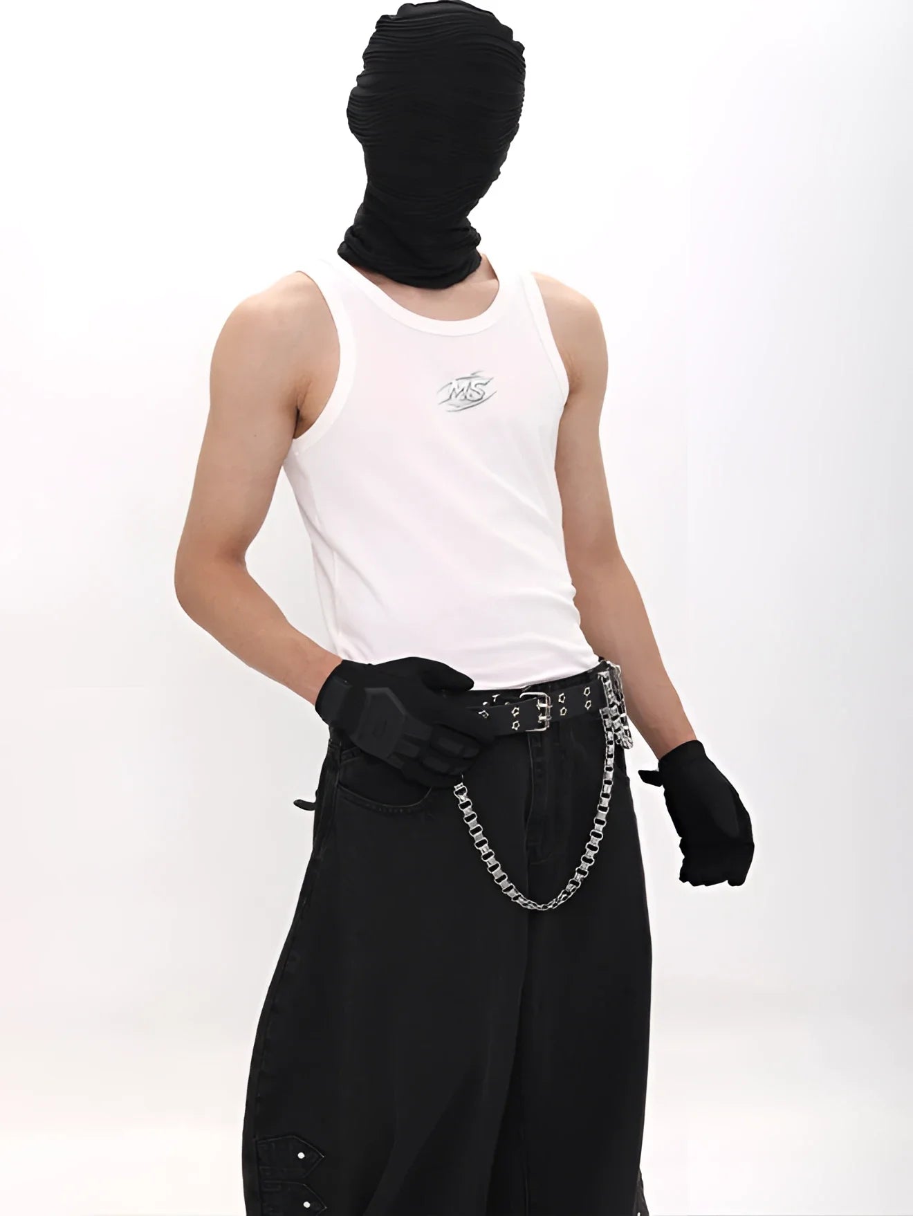 Rave Metal-Emblem Ribbed Tank Top – Fuga Studios