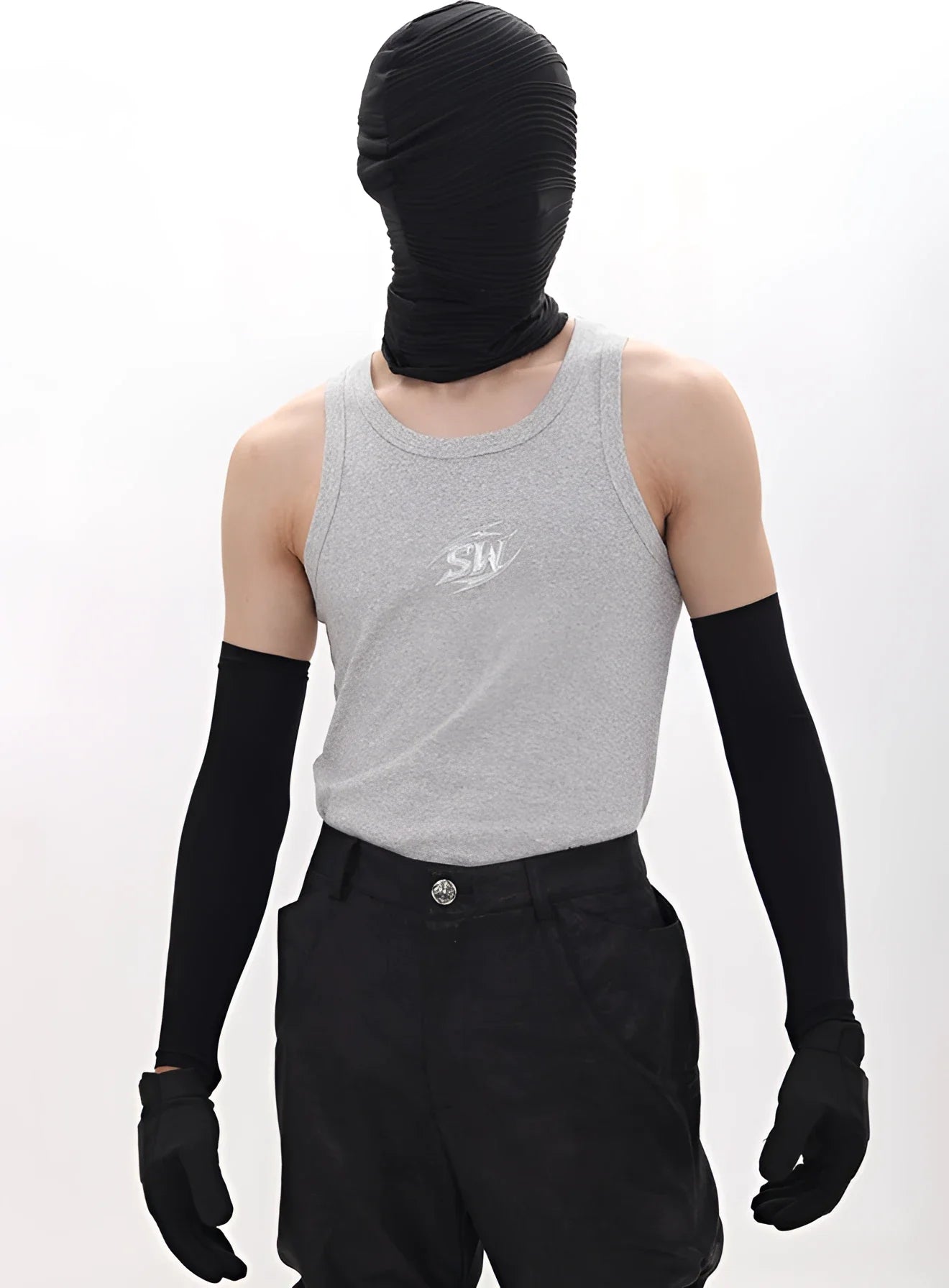 Rave Metal-Emblem Ribbed Tank Top – Fuga Studios