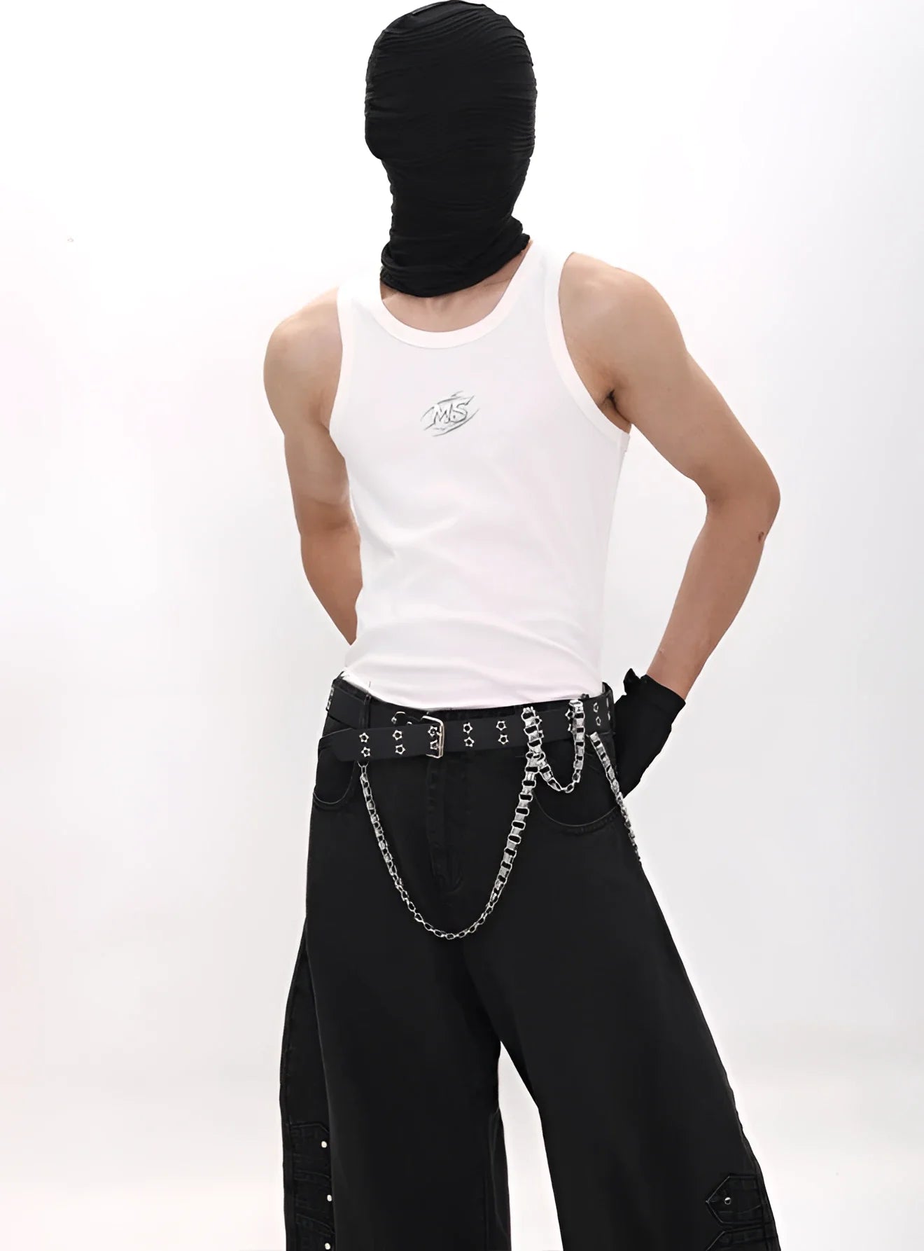 Rave Metal-Emblem Ribbed Tank Top – Fuga Studios