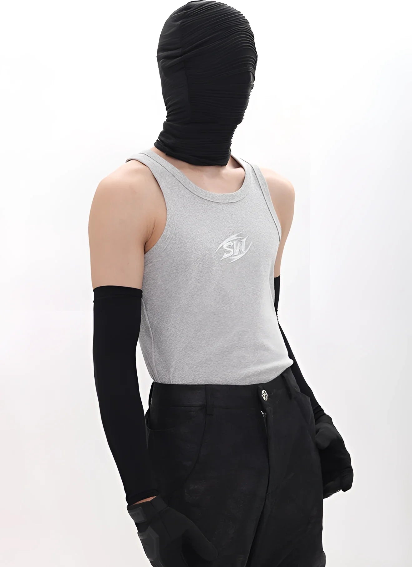 Rave Metal-Emblem Ribbed Tank Top – Fuga Studios
