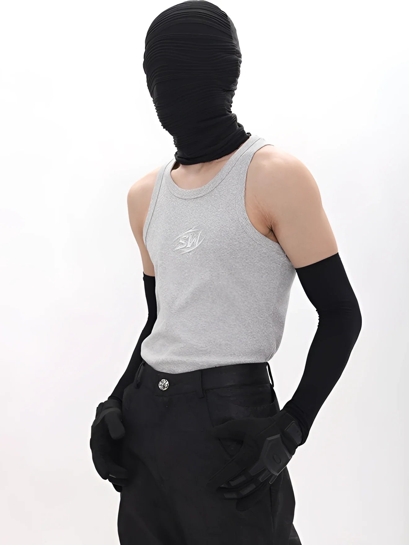 Rave Metal-Emblem Ribbed Tank Top – Fuga Studios