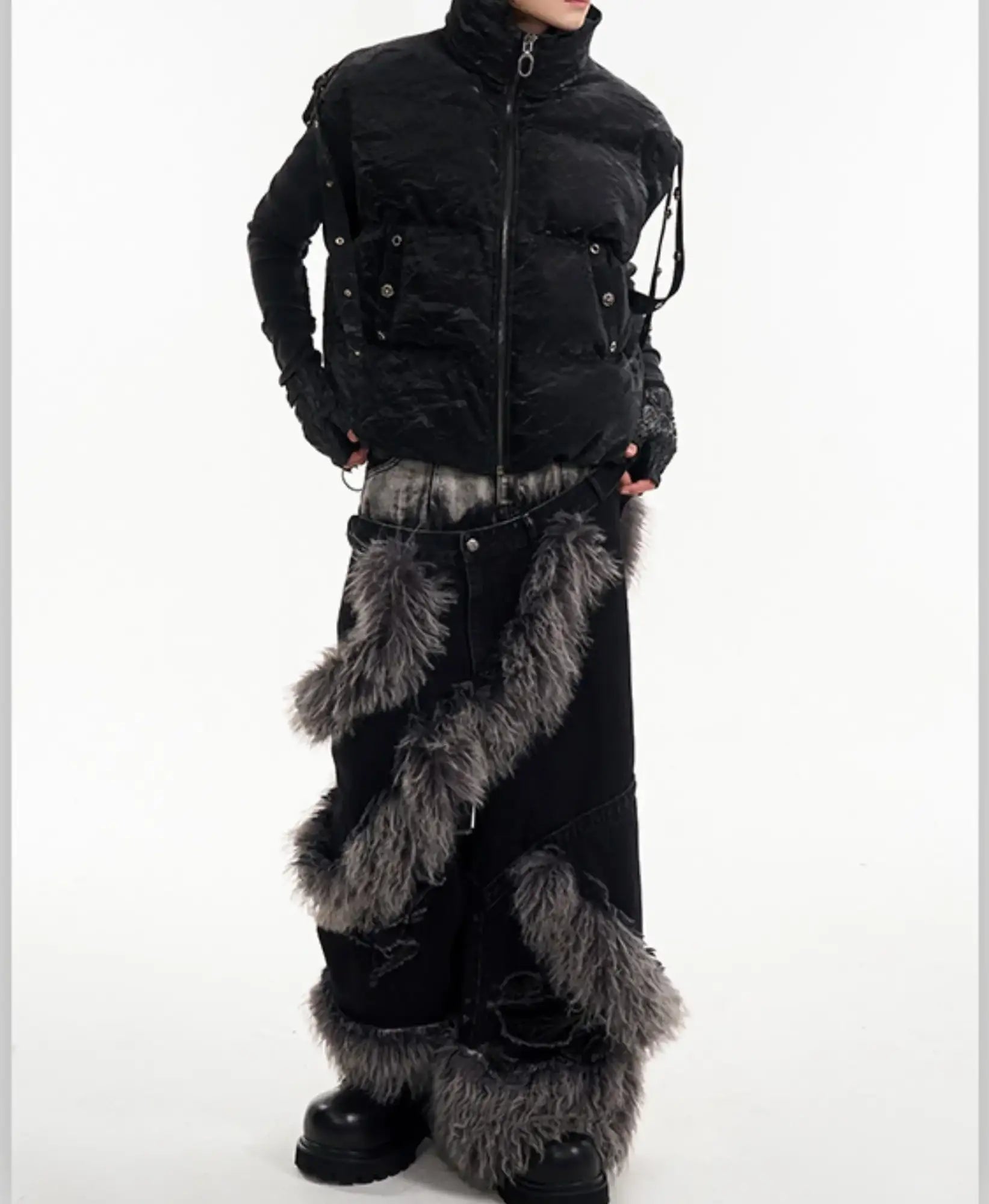 Opium Fur Spiral Flare Jeans - Fuga Studios