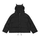 Streetwear Devil Horns Puffer Jacket - Fuga Studios