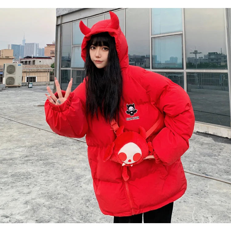 Streetwear Devil Horns Tail Jacket - Fuga Studios